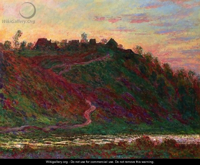 The Village Of La Coche Blond Evening - Claude Oscar Monet
