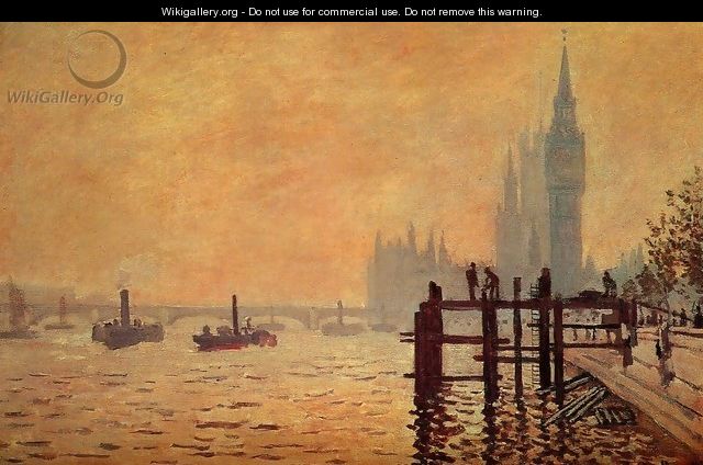 The Thames Below Westminster - Claude Oscar Monet