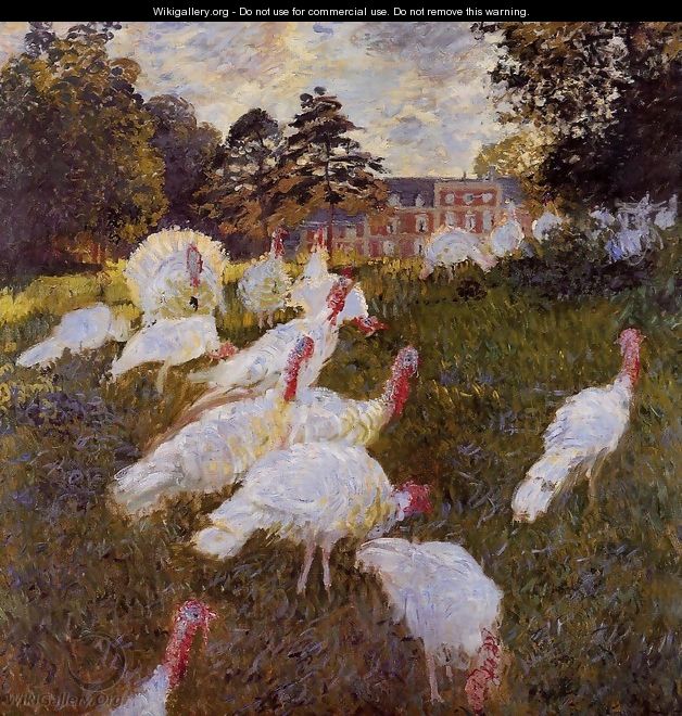 Turkeys - Claude Oscar Monet