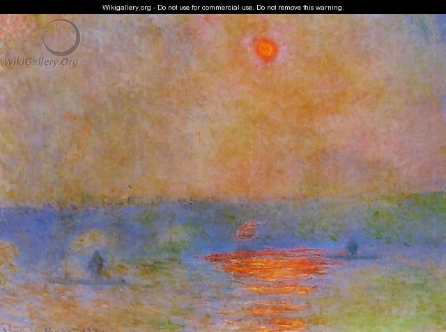 Waterloo Bridge Sunlight In The Fog - Claude Oscar Monet