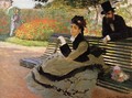 The Beach Aka Camille Monet On A Garden Bench - Claude Oscar Monet