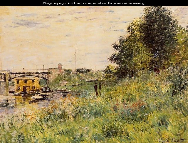 The Banks Of The Seine At The Argenteuil Bridge - Claude Oscar Monet