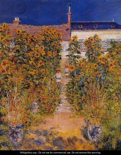 The Artists Garden At Vetheuil - Claude Oscar Monet