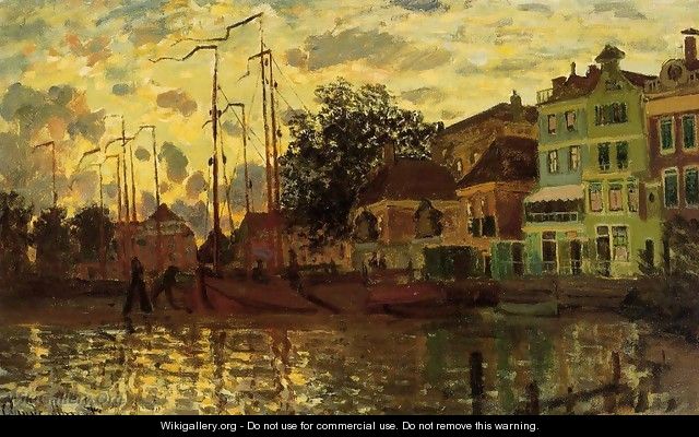 The Dike At Zaandam Evening - Claude Oscar Monet