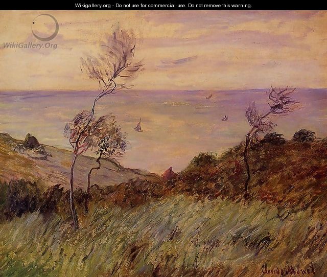 The Cliffs Of Varengeville Gust Of Wind - Claude Oscar Monet