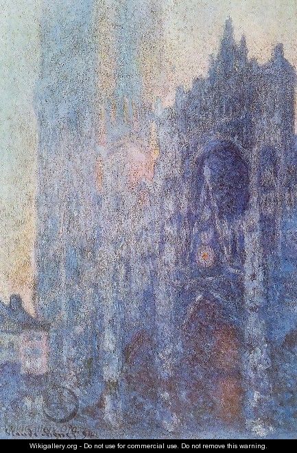 The Portal And The Tour D Albane At Dawn - Claude Oscar Monet