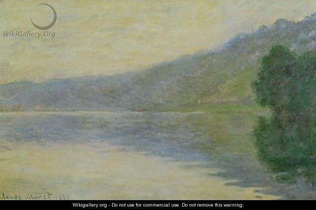 The Seine At Port Villez Harmony In Blue - Claude Oscar Monet