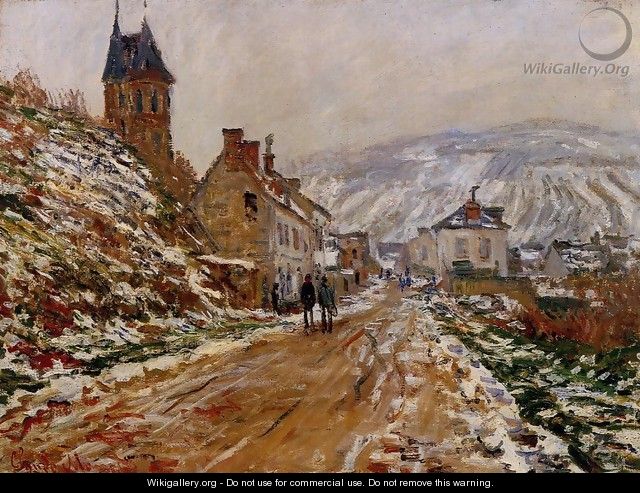 The Road In Vetheuil In Winter - Claude Oscar Monet
