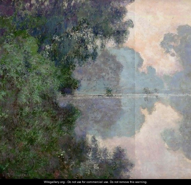 Morning On The Seine Near Giverny - Claude Oscar Monet