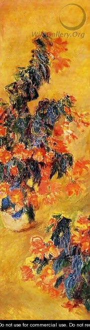 Red Azalias In A Pot - Claude Oscar Monet