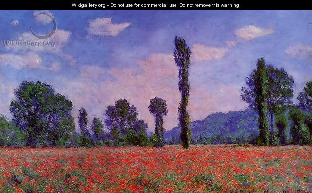 Poppy Field In Giverny - Claude Oscar Monet