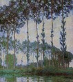 Poplars On The Banks Of The River Epte Overcast Weather - Claude Oscar Monet