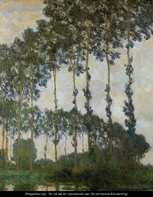 Poplars Near Giverny - Claude Oscar Monet