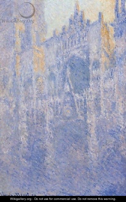 Rouen Cathedral The Portal Morning Fog - Claude Oscar Monet