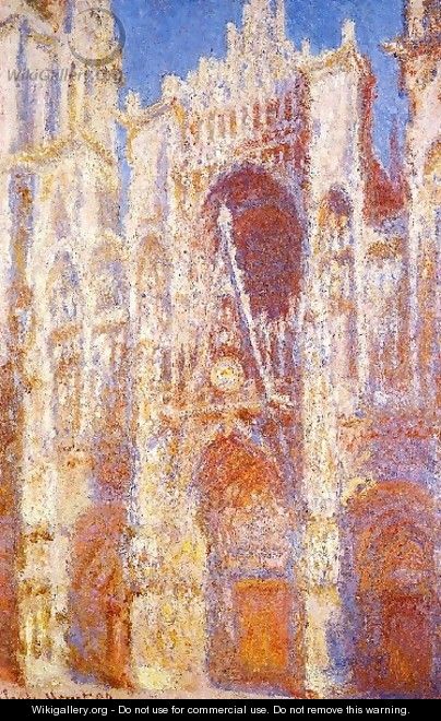 Rouen Cathedral The Portal In The Sun - Claude Oscar Monet