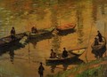 Anglers On The Seine At Poissy - Claude Oscar Monet