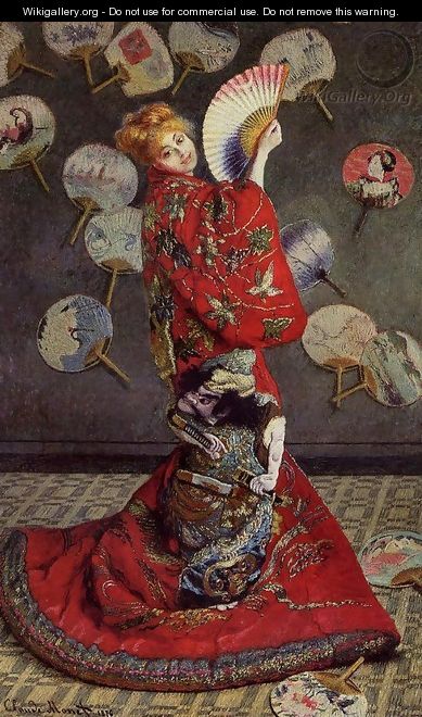 Camille Monet In Japanese Costume - Claude Oscar Monet