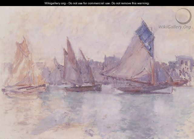 Boats In The Port Of Le Havre - Claude Oscar Monet