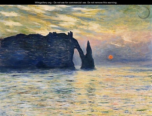 Etretat Sunset - Claude Oscar Monet