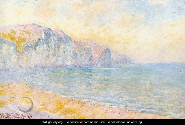 Cliffs At Pourville Morning - Claude Oscar Monet