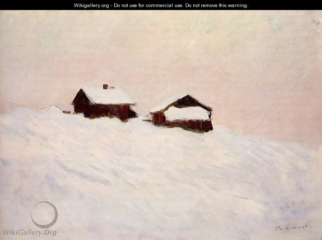 Houses In The Snow Norway - Claude Oscar Monet