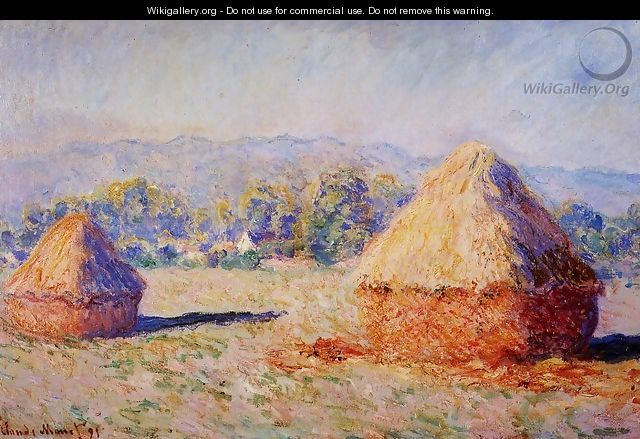 Grainstacks In The Sunlight Morning Effec - Claude Oscar Monet
