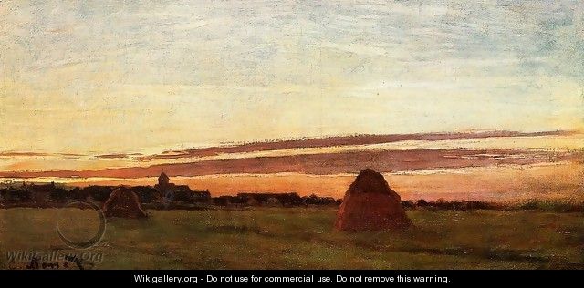 Grainstacks At Chailly At Sunrise - Claude Oscar Monet