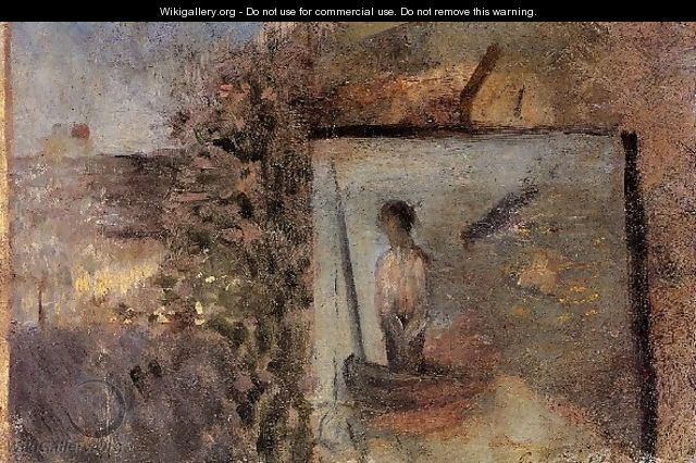 Landscape With Copy After Le Pauvre Pecheur - Georges Seurat