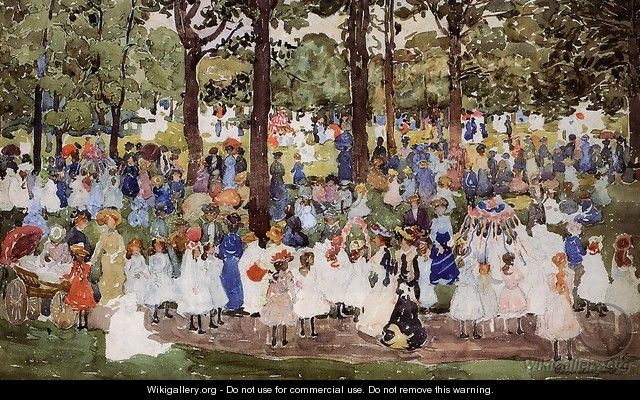 May Day Central Park Aka Central Park Or Children In The Park - Maurice Brazil Prendergast