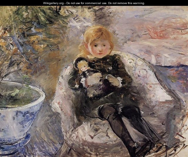 Young Girl With Doll - Berthe Morisot