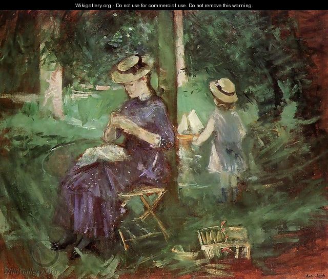 Woman and Child in a Garden 1884 - Berthe Morisot