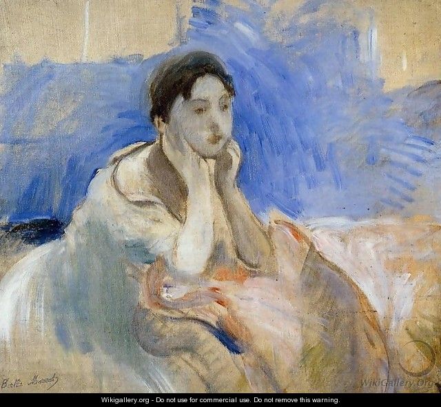 Young Woman Leaning On Her Elbows - Berthe Morisot