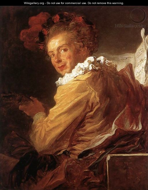 Man Playing An Instrument (The Music) (Monsieur de la Bretèche) 1769 - Jean-Honore Fragonard