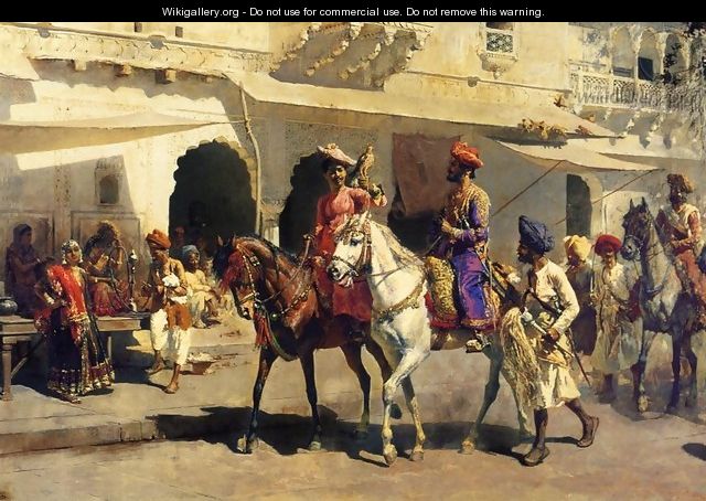 Leaving For The Hunt At Gwalior - Edwin Lord Weeks