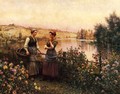 Stopping For Conversation - Daniel Ridgway Knight