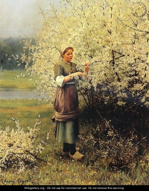 Spring Blossoms - Daniel Ridgway Knight