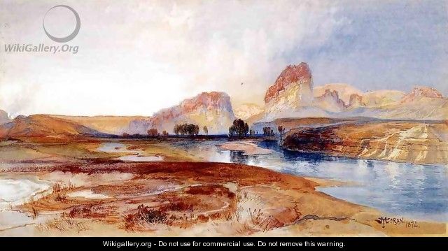 Cliffs Green River Wyoming - Thomas Moran