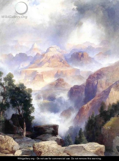 A Showrey Day Grand Canyon - Thomas Moran