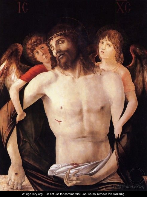 The Dead Christ Supported By Two Angels - Giovanni Bellini
