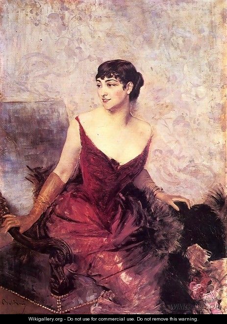 Countess De Rasty Seated In An Armchair - Giovanni Boldini