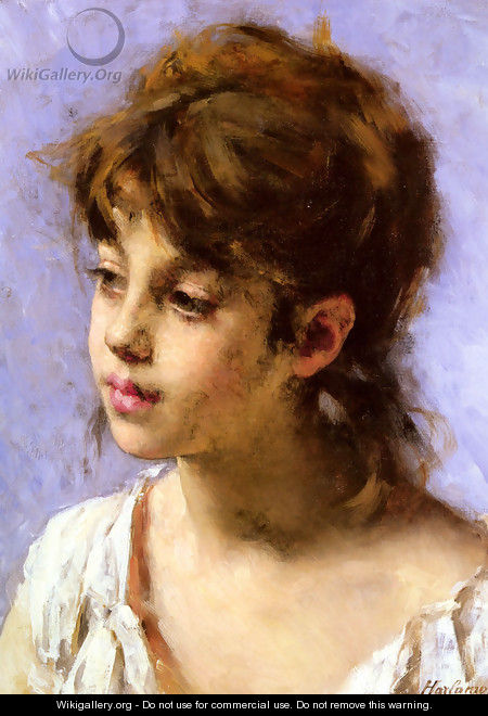 Portrait Of A Peasant Girl - Alexei Alexeivich Harlamoff