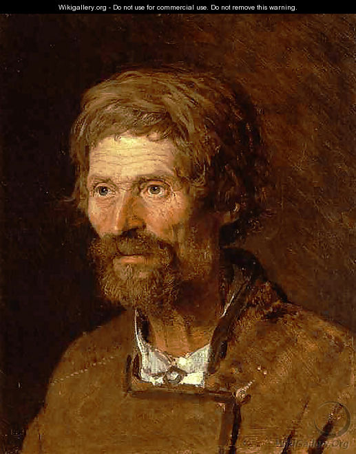 Head Of An Old Ukranian Peasant - Ivan Nikolaevich Kramskoy