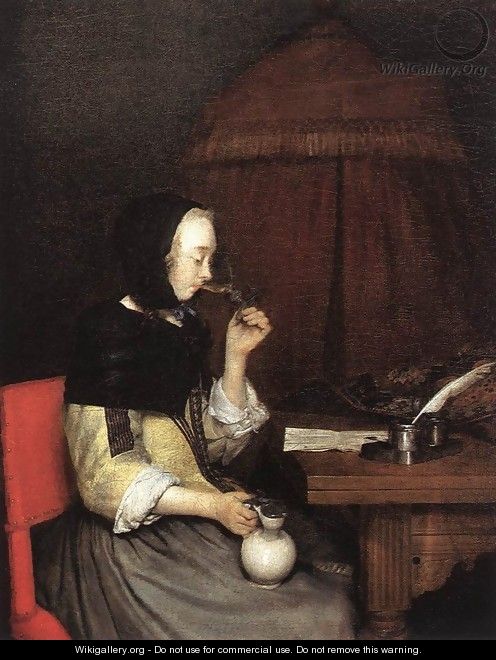 Woman Drinking Wine 1656-57 - Gerard Ter Borch