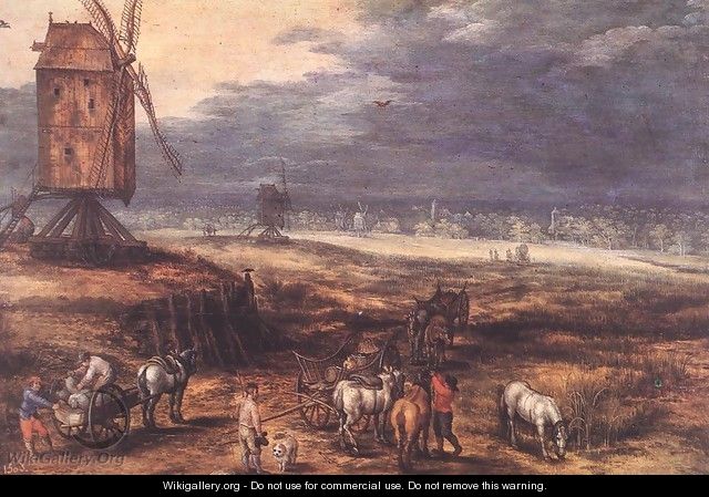 Landscape with Windmills c. 1607 - Jan The Elder Brueghel