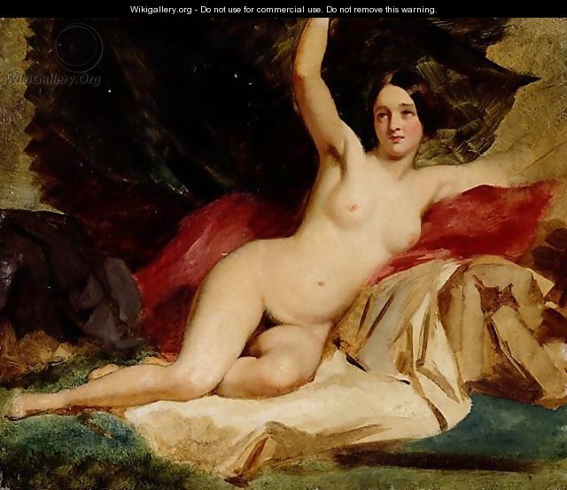 Female Nude In A Landscape - William Etty