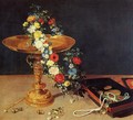 Still-Life with Garland of Flowers and Golden Tazza 1618 - Jan The Elder Brueghel