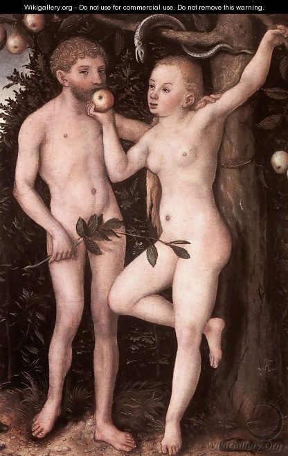 Adam and Eve c. 1538 - Lucas The Elder Cranach