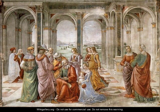 Zacharias Writes Down The Name Of His Son - Domenico Ghirlandaio