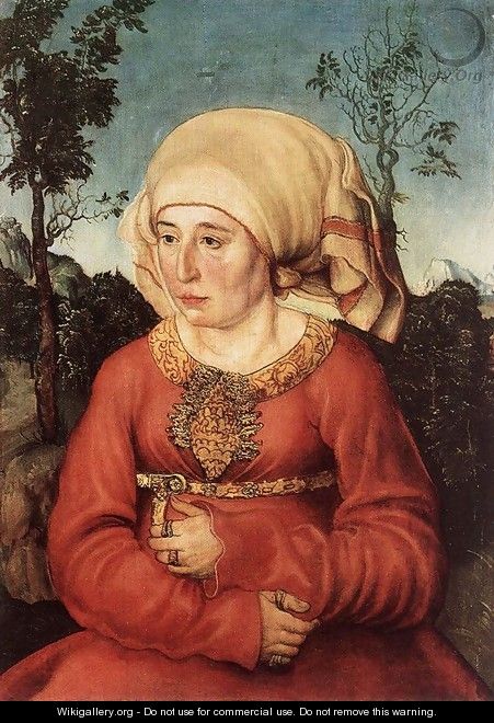 Portrait of Frau Reuss - Lucas The Elder Cranach