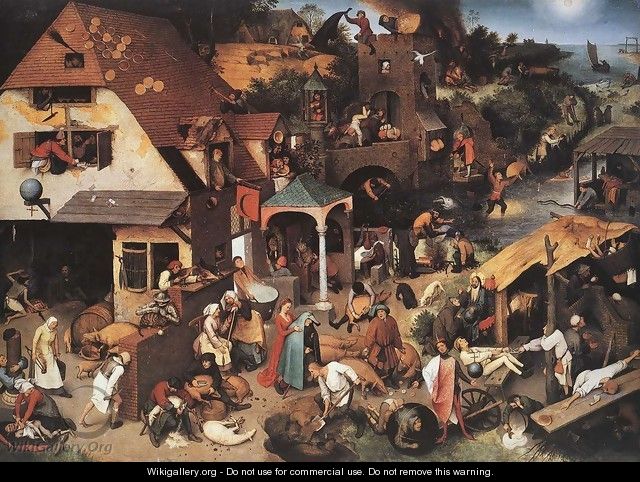 Netherlandish Proverbs 1559 - Pieter the Elder Bruegel